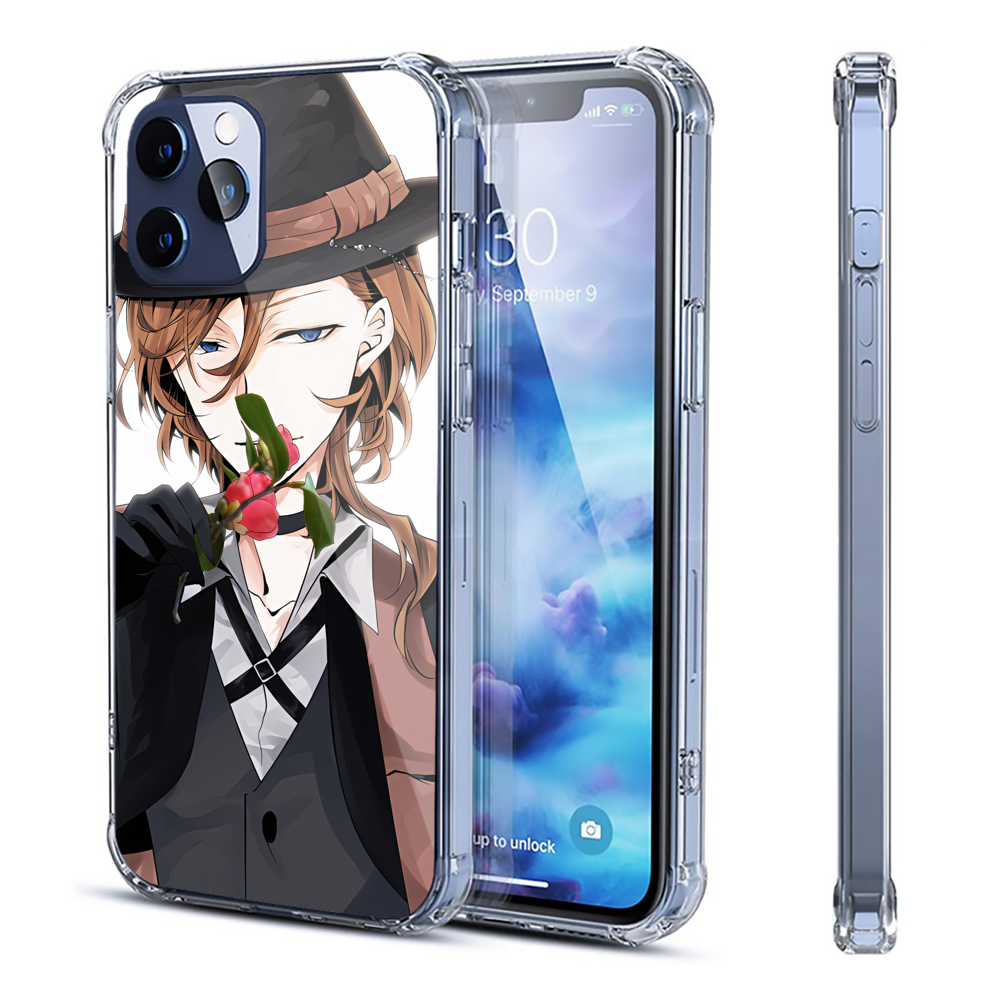 （画像用） 文豪ストレイドッグス Bungo Stray Dogs 【iPhone 12シリーズ対応】透明スマホケース（クリアソフトケース）